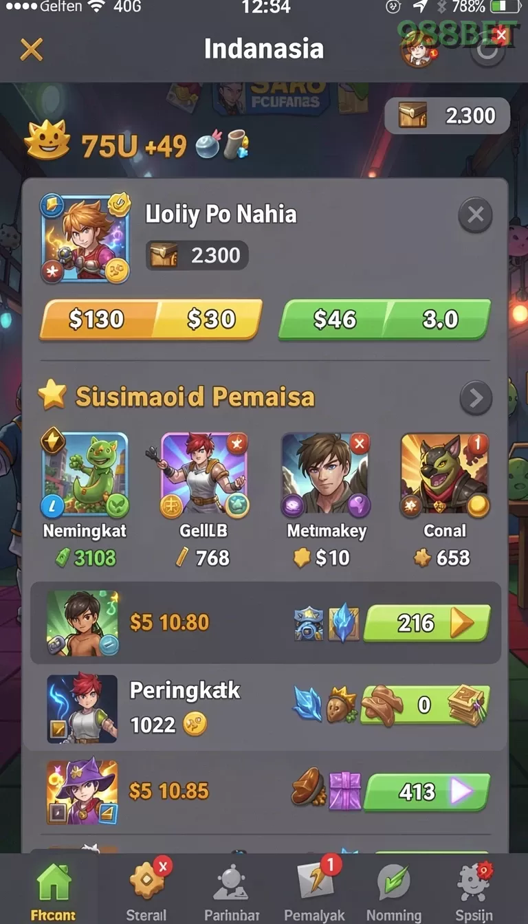 Cuplikan layar V21 — halaman utama